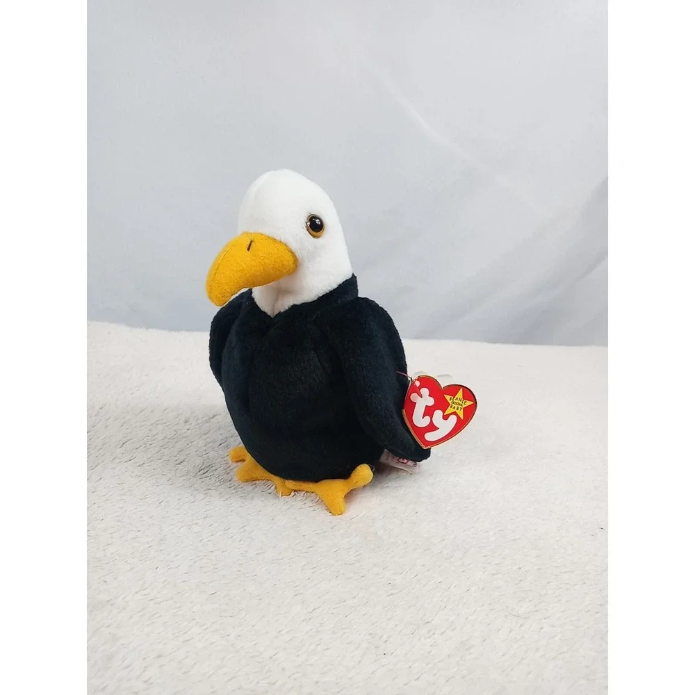 VTG Ty Beanie Baby BALDY The Eagle 1996 Retired Bald Eagle Bean Bag Plush Animal